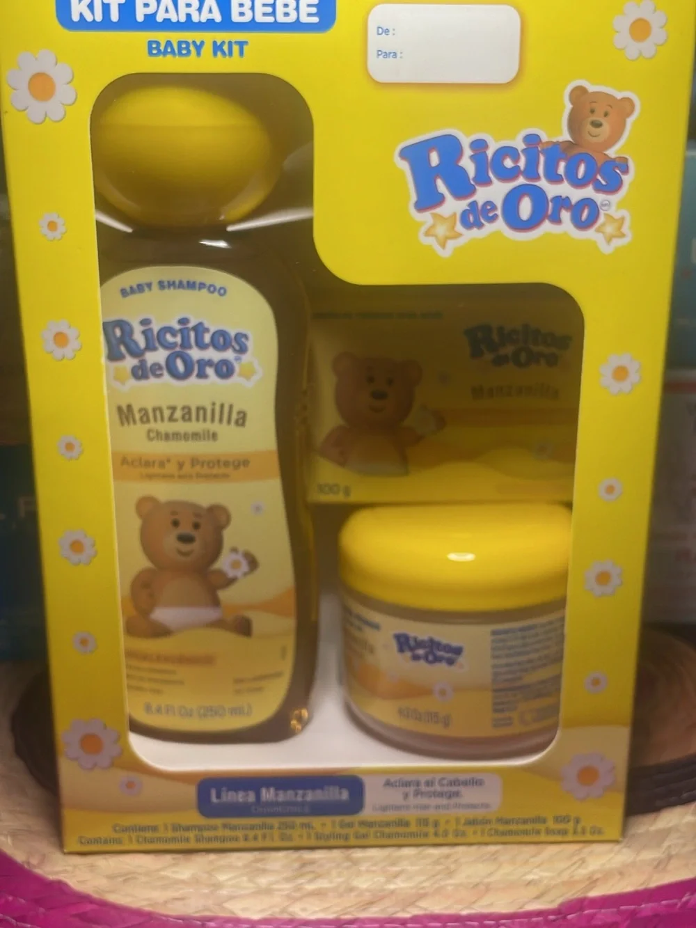 Baby Kit Manzanilla - Yellow Baby Hair & Skin Set